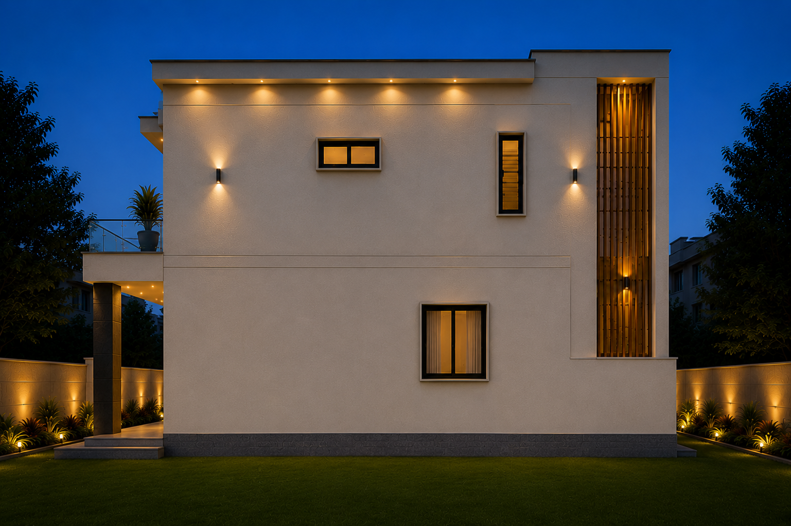 Mr. Ali House Soan Garden (Architecture) Elevation-1